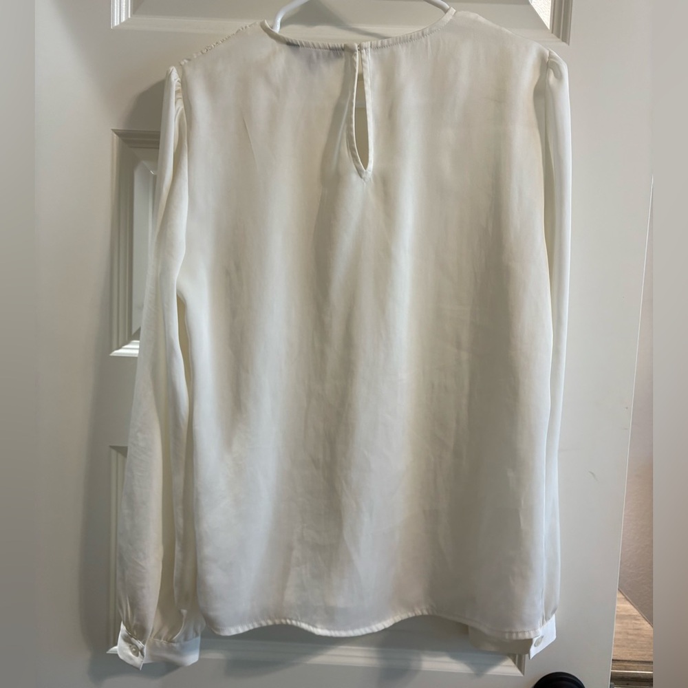 Express White Ruffled Blouse - Picture 3 of 3